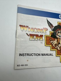 Nintendo NES Whomp 'Em Manual ONLY Instruction Booklet Authentic. Fast Ship