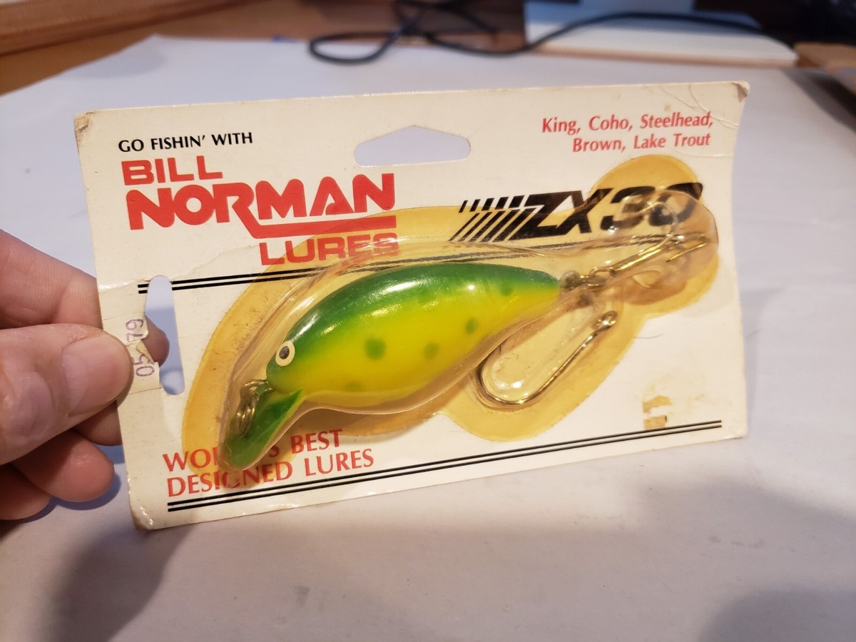 Scarce Vintage Bill Norman ZX30 Fishing Salmon Lure - New On Card