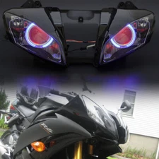 Red Devil Eye Blue Angel Headlight Projector Assembly HeadLamp For Yamaha YZF-R6