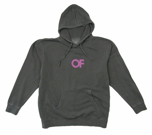 Pink Logo Grey Pullover Hoodie Large 
