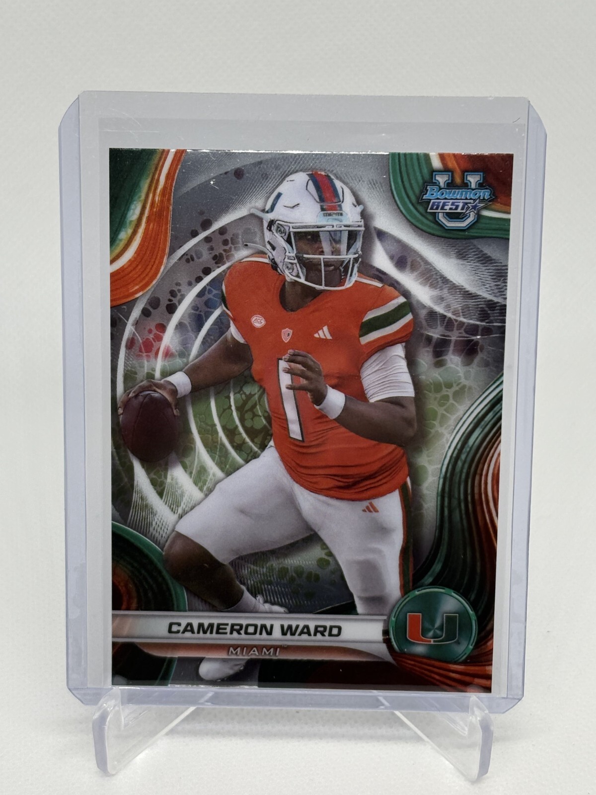 Cameron Ward 2024 Bowman Best U Chrome #8 Miami Hurricanes QTY