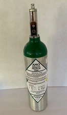 MEDICAL OXYGEN CYLINDER M6-B PORTABLE "OUT OF TEST"ALUMINUM EMPTY 870 POST VALVE
