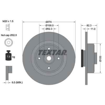 TEXTAR 2x Bremsscheibe 92141403