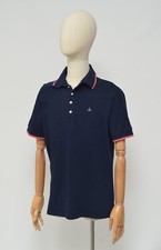 Vivienne Westwood Men's Navy Blue Cotton Short Sleeve Polo Shirt Size XL