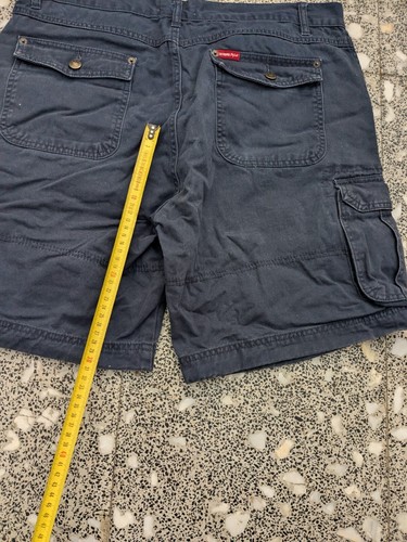 lee cooper Combat Cargo Men's blue navy shorts pockets logo embroidered size L - Imagen 7 de 10