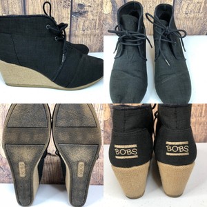bobs wedge canvas shoe