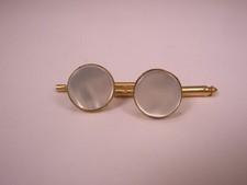 SINGLES 2 3/8" White Mother of Pearl Vintage Formal Tuxedo Prom Shirt Stud h51