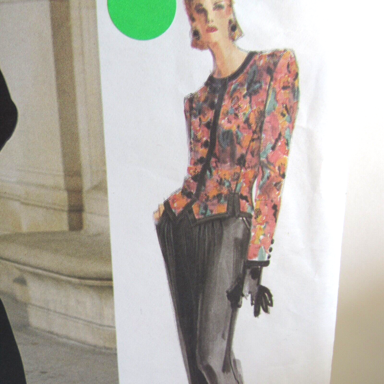 Modello Cucito Vintage VOGUE Parigi Originale Yve Saint Laurent #1802 Taglia 10 FF