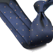 New Classic Polka Dot Red Brown JACQUARD WOVEN 100 Silk Men's Necktie Tie