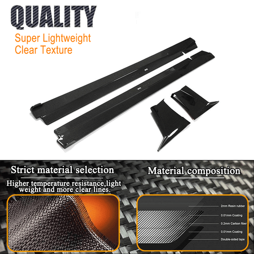 Paar Carbon Schweller Seitenschweller Passt für TOYOTA GR86 Subaru BRZ 2022-2024 - Picture 8 of 12