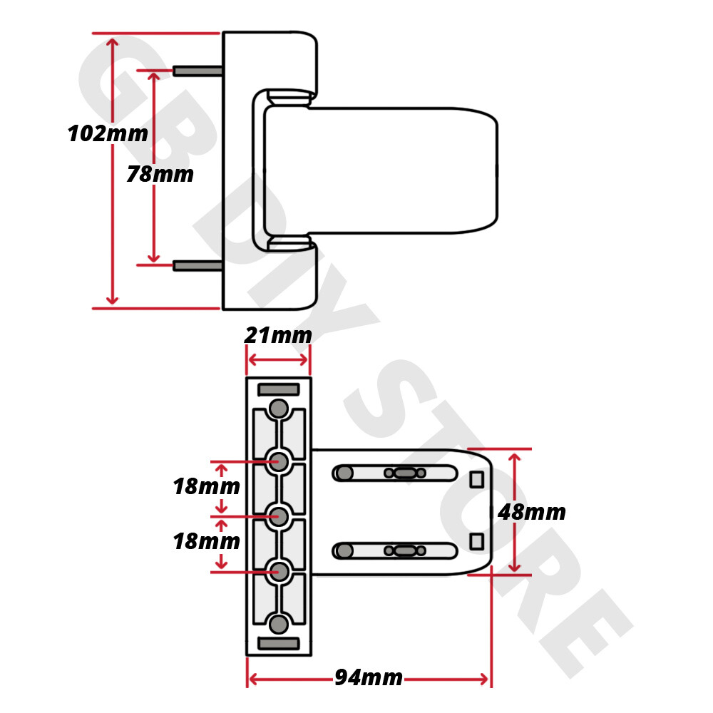 Yale Paddock Neon uPVC Door Flag Hinge Adjustable 3D eBay