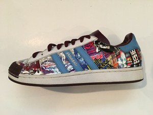 light blue adidas superstar shoes