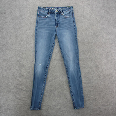 American Eagle Jeans Women's 4 Blue Light Wash Super Hi-Rise Jegging Jeans