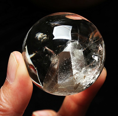 BOLA ESFERA DE CRISTAL DE CUARZO 124G1.73" ÚNICA EN SU TIPO NATURAL ""piedra interior - Imagen 2 de 11