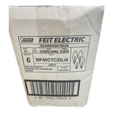 FEIT ELECTRIC 40W Double life 6 pack -24 bulbs total 120volt BP40CTC/DL/4 29915