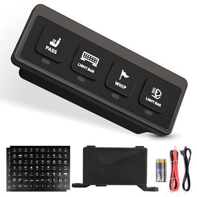 4 Gang Switch Panel Wireless Remote Strobe Circuit Control System LED