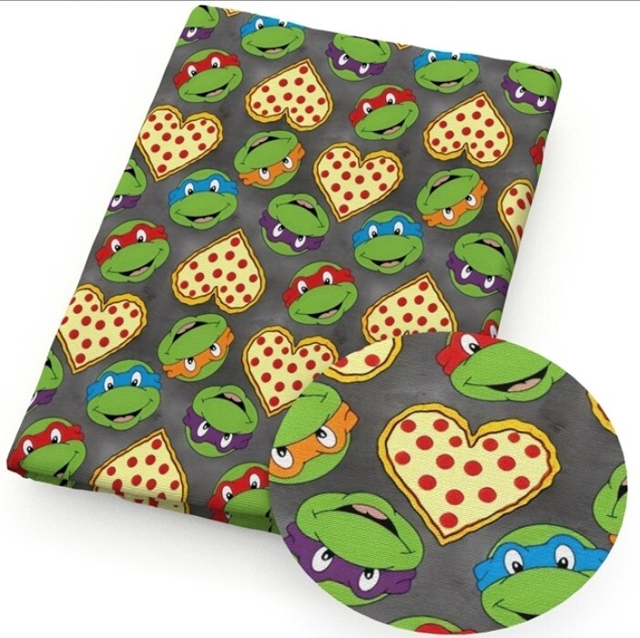 Ninja Turtle TMNT Faux Leather Sheet 8x12 Smooth Texture Cartoon Movie-image
