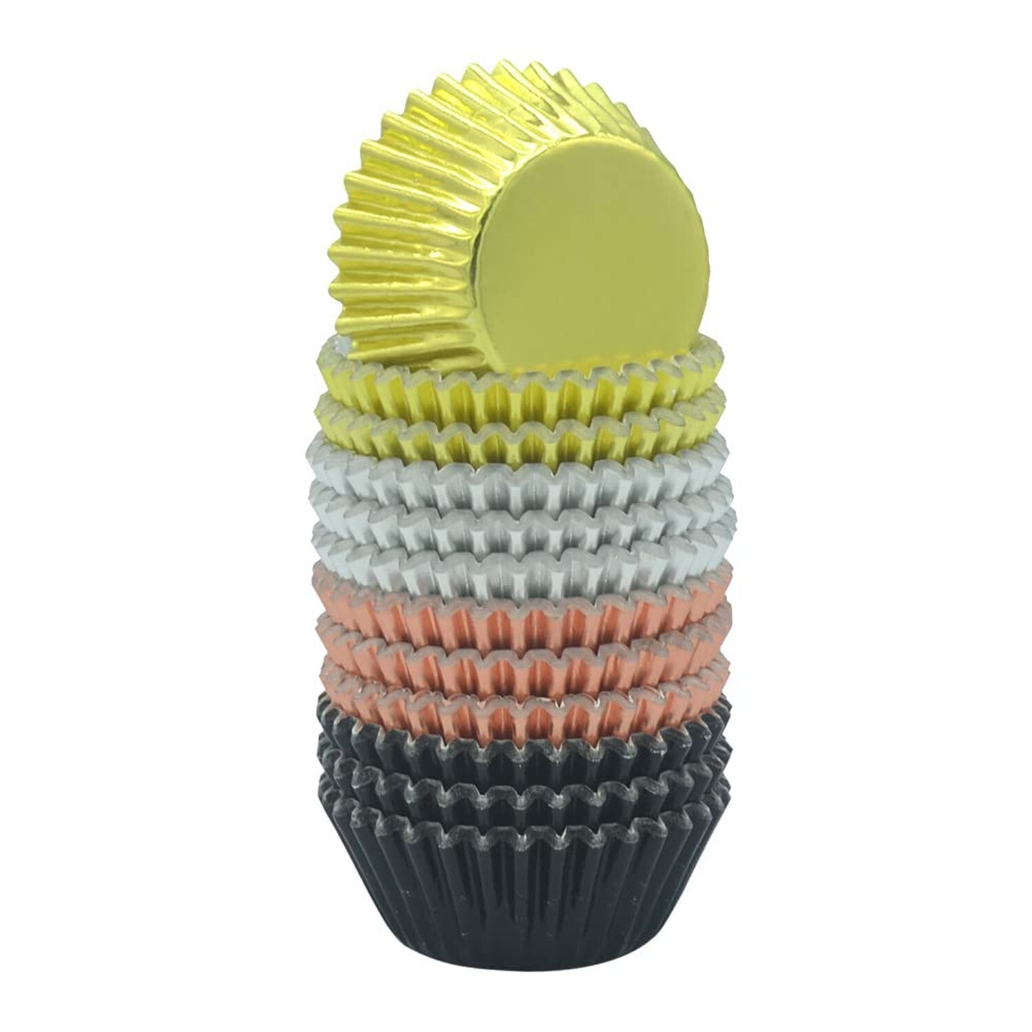 Metallic Foil Mini Cupcake Liners Gold Silver Rose Gold Baking Cups