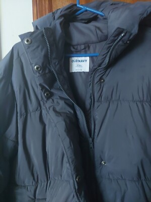 Old Navy Women's Relaxed Fit Gray Water Resistant Puffer Size M Tall
