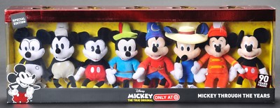 mickey mouse 90th anniversary through the years bean plush collector box set