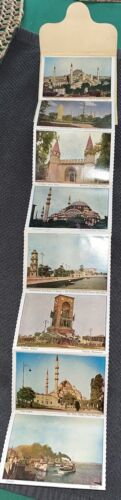 RARE! VTG 1950s Istanbul, Accordion Style, Postcard Folder Of 8 - Picture 1 of 11
