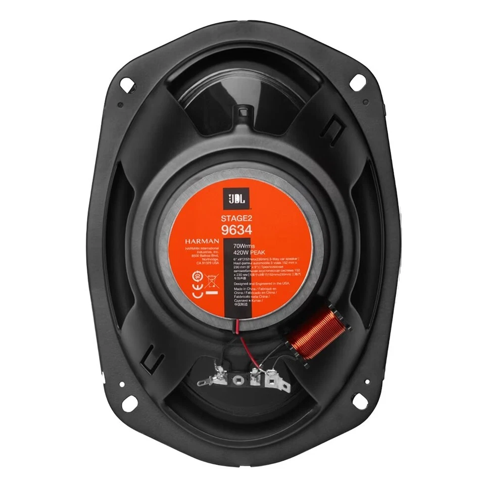 JBL STAGE2 6x9" 420 Watts 3-way & 5.25" 2-way 210 Watts Car Coaxial Speakers - Image 3 of 4