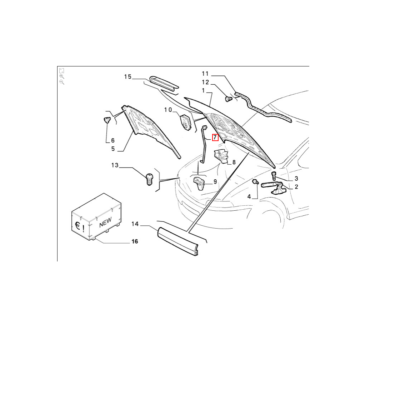 Fiat PUNTO Bonnet Rod Arm Stay 55 60 75 90 GT Opener Genuine 