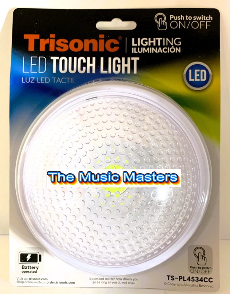 2X Táctil Push On Off LED Batería Luz Utilidad Armario Iluminación de Emergencia Foto 4 de 4