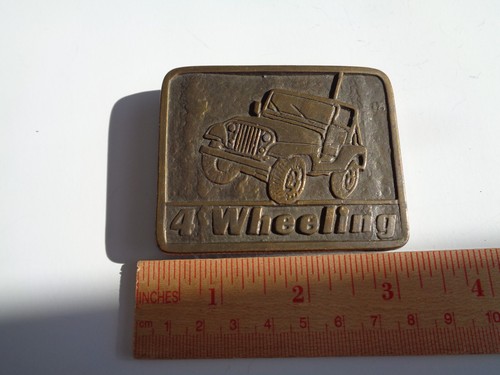 Vintage Belt Buckle “4 Wheeling”