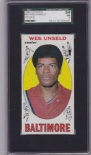 1969 TOPPS BASKETBALL WES UNSELD ROOKIE #56 BULLETS SGC 7