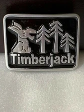 Timberjack Forest Donkey Belt Buckle BLACK enamel Solid Pewter Very Sturdy 