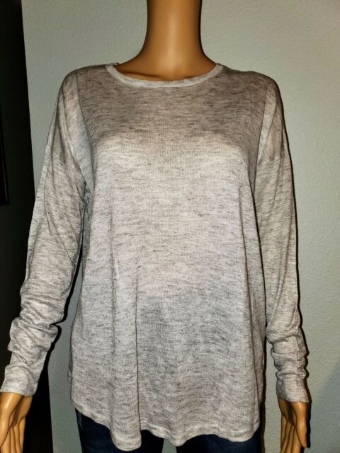  H  M  Women s Basic Solid Boat Neck Sweater  Gray Small NWT 