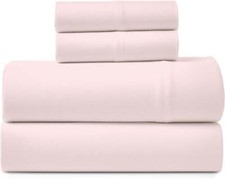 Road Trip America Jersey Sheet Set -4 Piece Queen Cotton Sheets Set Blush, Queen