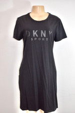 DKNY SPORT BLACK Cotton Casual dress Size Medium on Sale