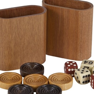 Deluxe Wooden Backgammon Accessory Kit