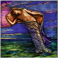 Mermaid Ocean Woman by G. Croegaert Tile Mural Kitchen Backsplash Marble Ceramic