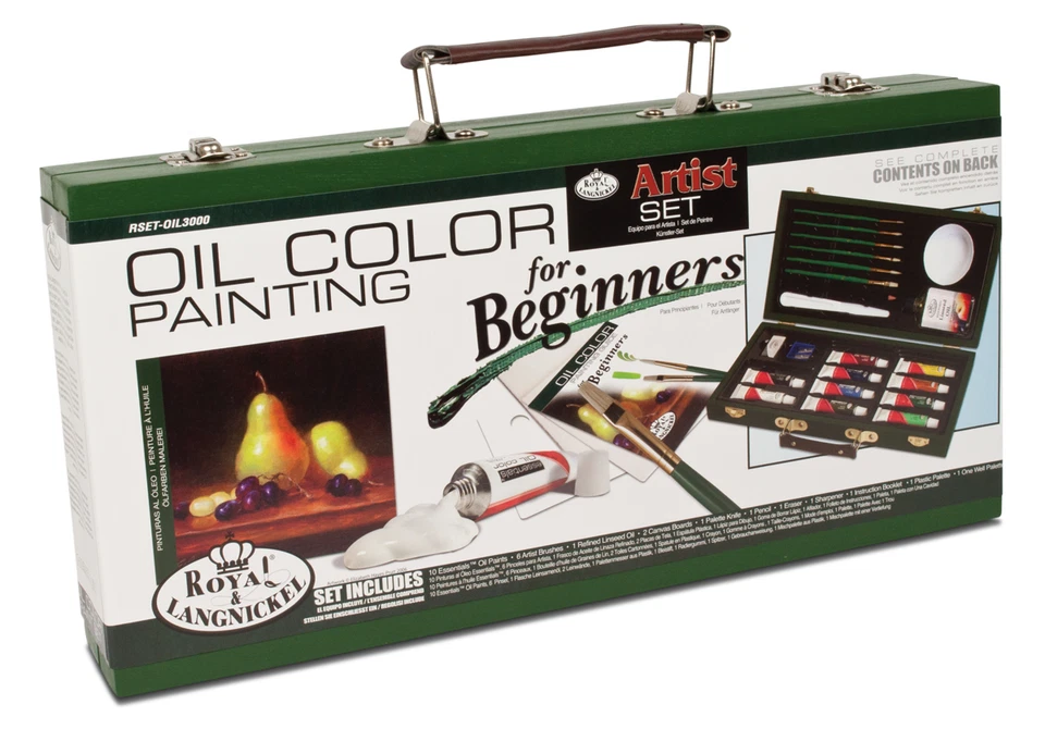 Künstler Ölfarbe Box Set Farben Werkzeuge Bürsten & Anfänger Führung Buch - Bild 3 von 4