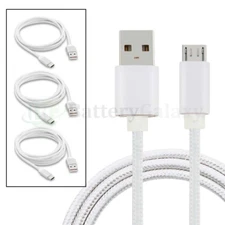 1-100 Lot Micro USB Fast Rapid USB A to B Charger Data Cable Cord (U2A1-MCB-01SL