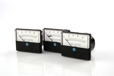 4er Set Modutec Schmuckmessgeräte 0-1 Volt Panelmeter DC Mit 3 Einbau-Rahmen