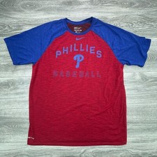 Phillies Shirt Mens Extra Large Red Dri Fit Center Swoosh Nike MLB Philadelphia