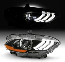 VLAND Headlight For 2018-2023 Ford Mustang LED Projector Headlamps DRL-Passenger