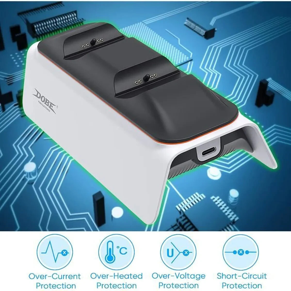 Chargeur manette PS5 double dock pour des sessions gaming sans interruption