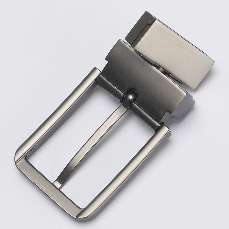 39mm Antique Silver Prong Pin Buckle - Solid Men's Leather Belt Replacement Buckle