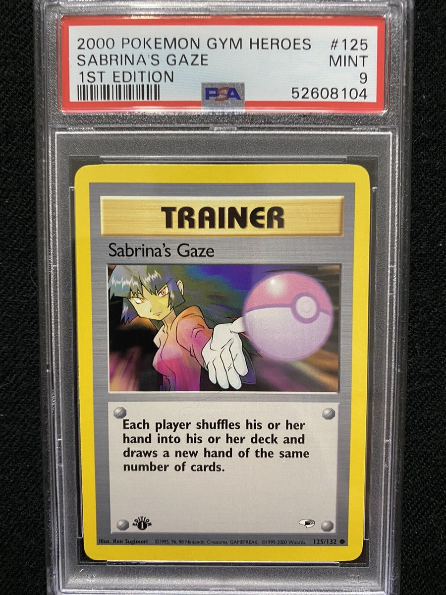 2000 Pokemon Gym Heroes 1st Edition Sabrina's Gaze 125/132 PSA 9