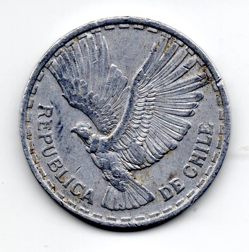 Chile 1963, Flying Andean Condor, Aluminum, 1 cent, aluminum, accept offers - Image 2 of 2