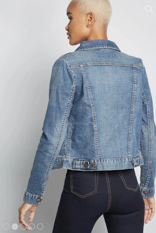 NWT Women's Wrangler x MC Dependable Denim Jacket - Medium Blue - Size 1X - Image 2 of 4