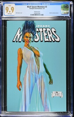 CGC 9.9 MARK SPEARS MONSTERS #3 CVR Q 1st Print BRIDEZILLA Variant Pop 1 of 1