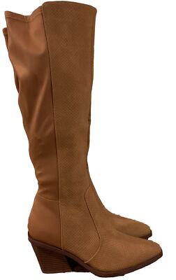 Just Fab Brown High Heel Boots Women's Size [C9]