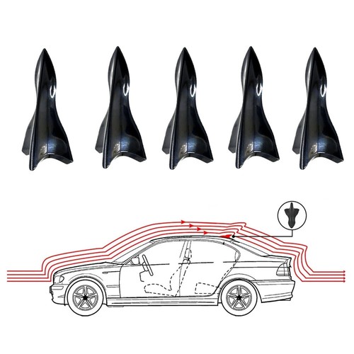 10Pcs Vortex Generator Shark Fin Jet Rear Roof Wing Spoiler Diffuser Universal - Picture 7 of 12