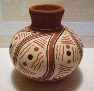 Vintage Ayamanes Quibor Venezuela Vase Folk Art Polychrome Terracotta Pottery